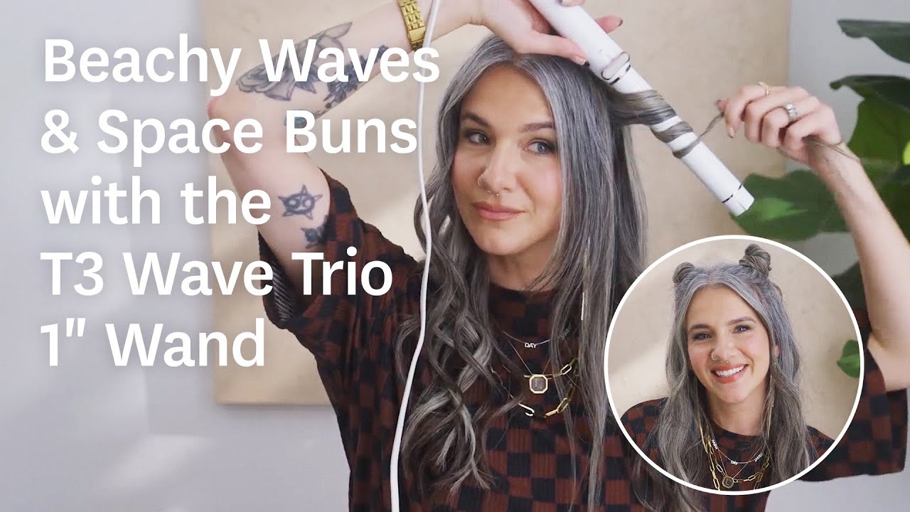 Beachy Waves & Space Buns with the T3 Switch Kit Wave Trio 1