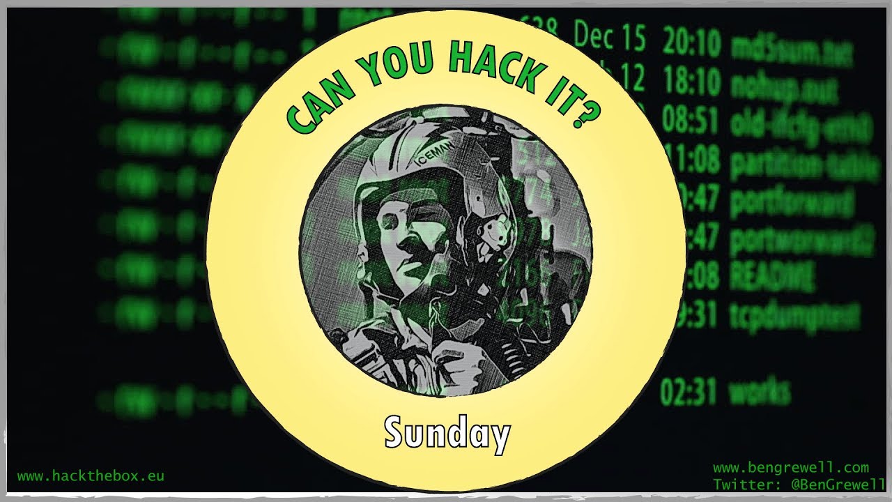 Sunday - Can You Hack It - hackthebox.eu