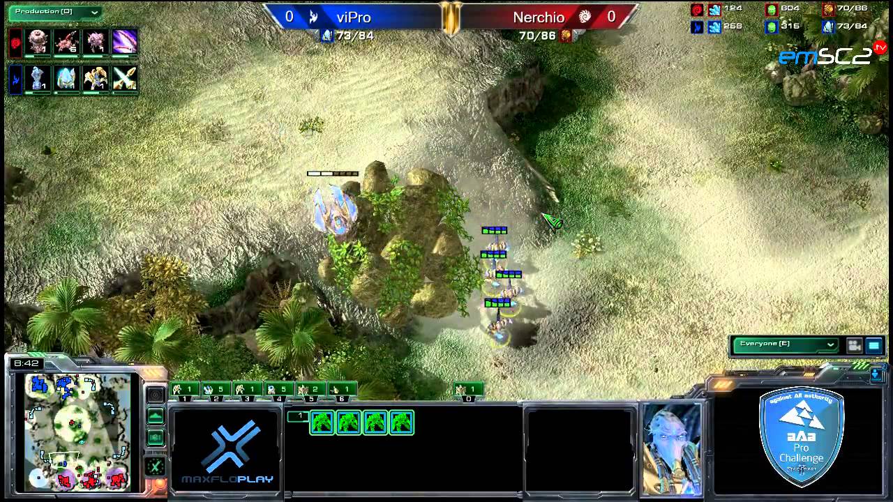 Nerchio vs ViPro g1 Starcraft 2 720p Stream HD polski komentarz