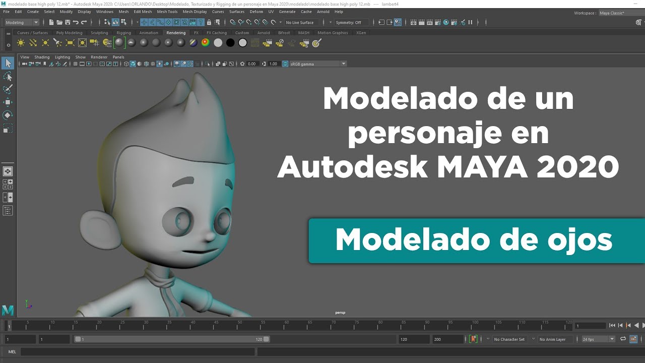 6- Modelado de un personaje en MAYA 2020 / Modelado de ojos