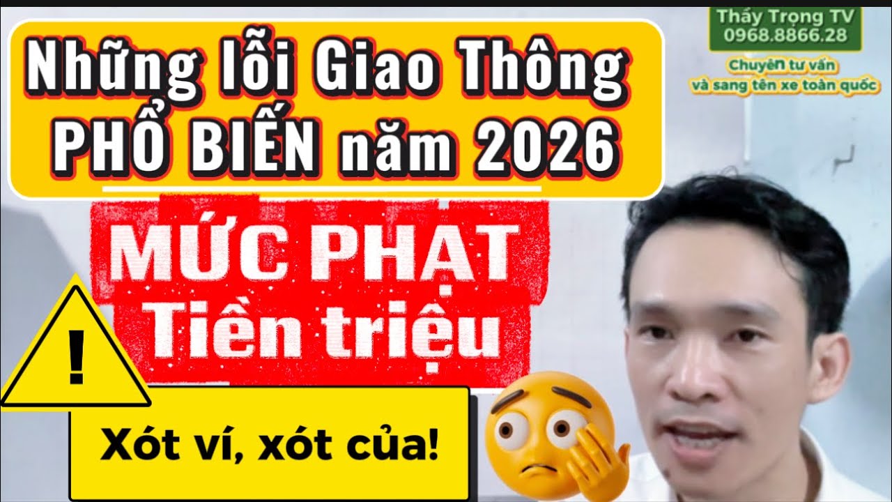 Cảnh báo Những VI PHẠM GT phổ biến và MỨC PHẠT tiền triệu đầu năm 2026 