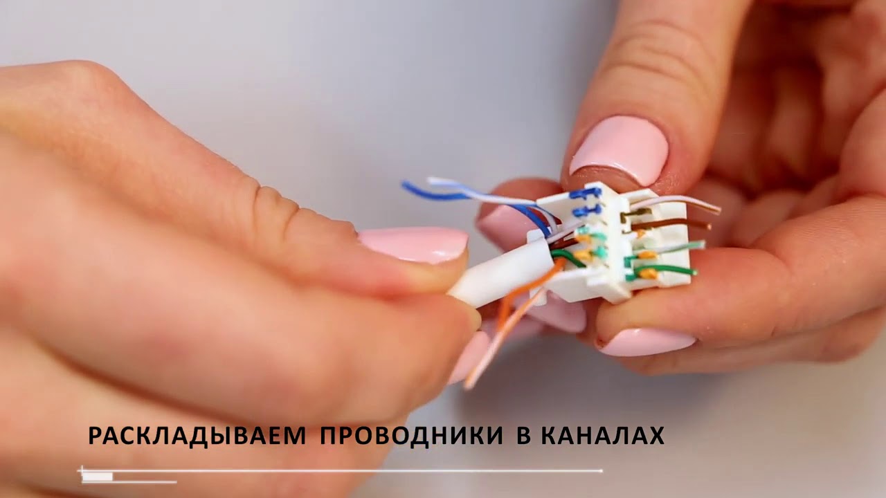 Монтаж модуля Keystone RJ45 CAT 5е, обзор