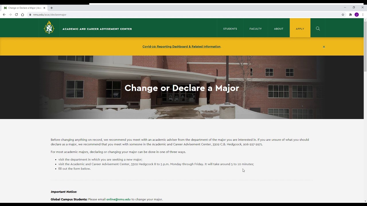 How to Declare or Change Your Major or Minor
