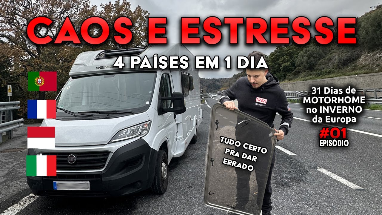 Início da jornada de 31 dias de MOTORHOME pela EUROPA no INVERNO | Da França até o Polo norte!