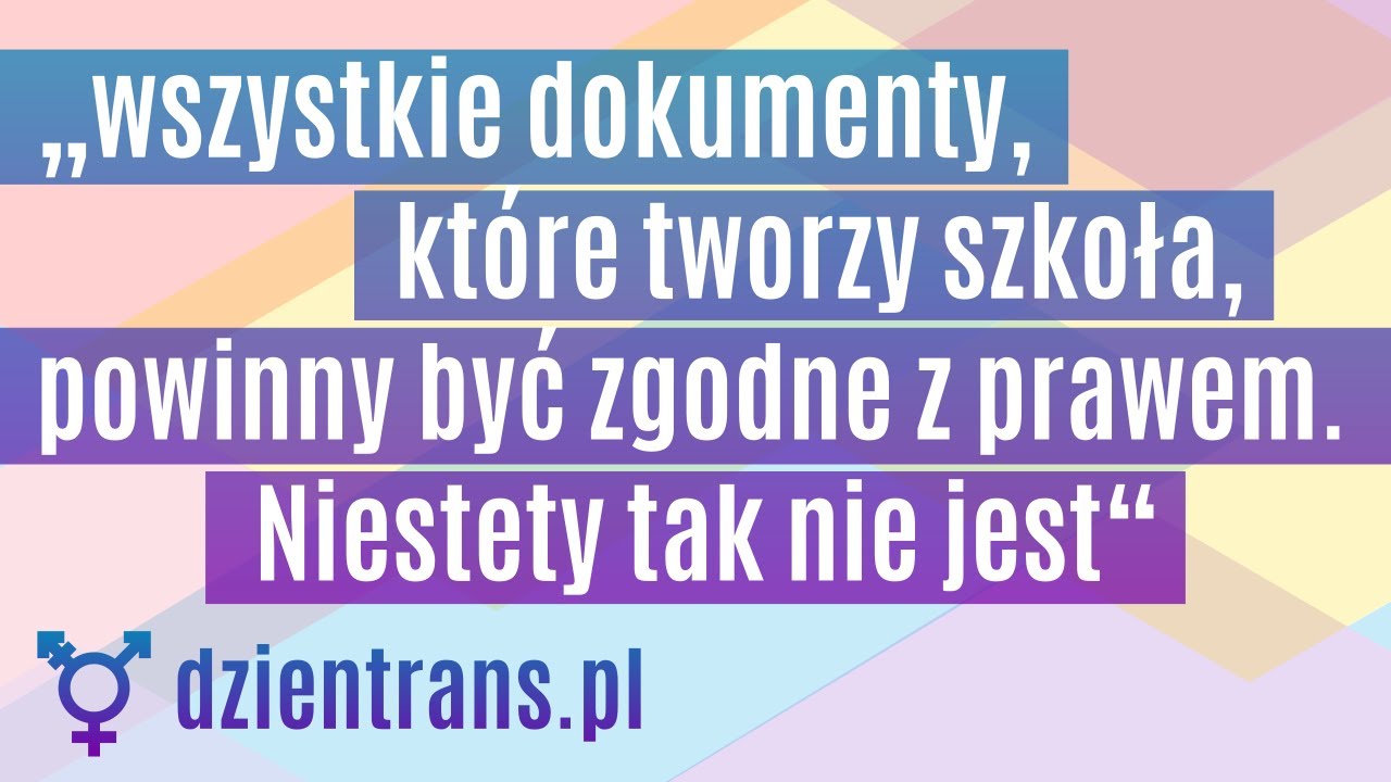 Osoby niecispłciowe w systemie edukacji @ 1szy Ogólnopolski Dzień Widoczności Osób Transpłciowych