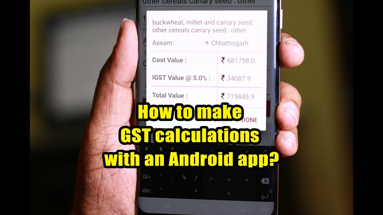 How to make GST calculations with an Android app?