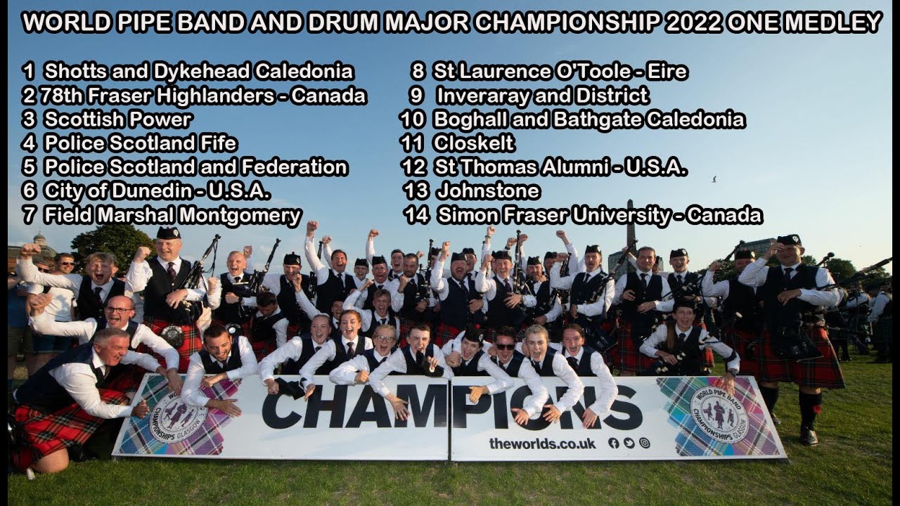 The World Pipe Band Championships 2022 - All Grade 1 Medleys