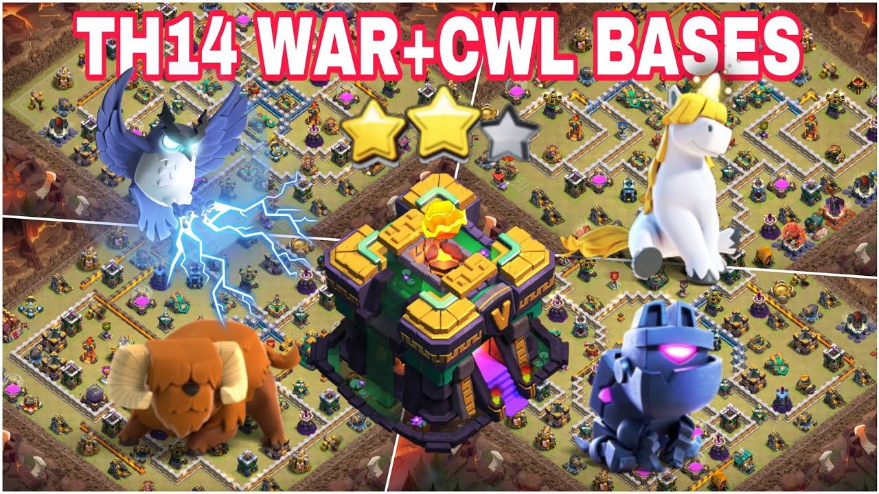 TOP-10 BEST TH14 WAR+CWL BASE WITH LINK #th14newwarbase #th14probase #top10th14base