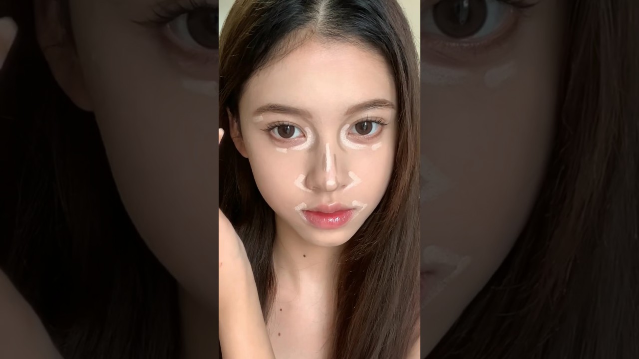 Samouczek makijażu Douyin | Triki makijażu konturowego #makijaż #douyinbeauty #samouczekmakijażu#trendy#szorty