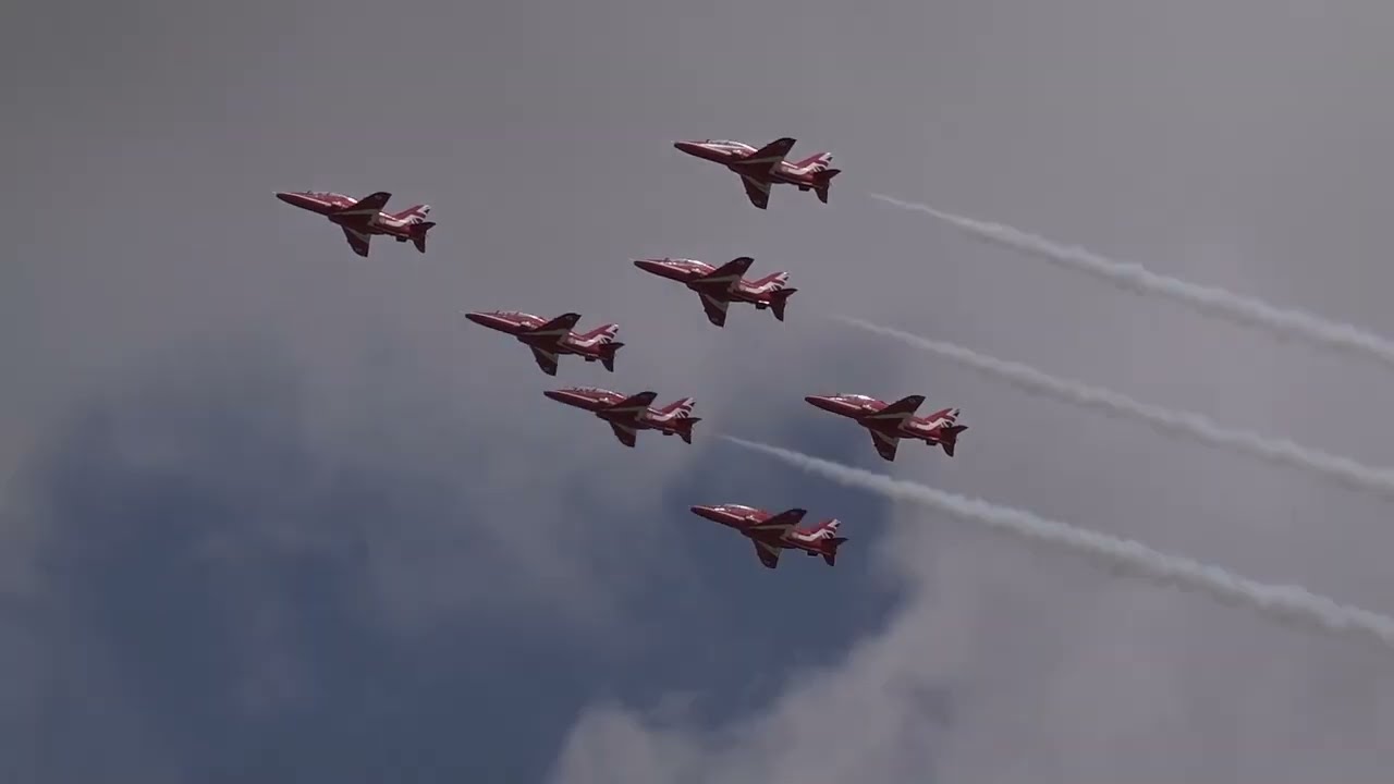 The Amazing Red Arrows at RIAT 23 with full radio communication.