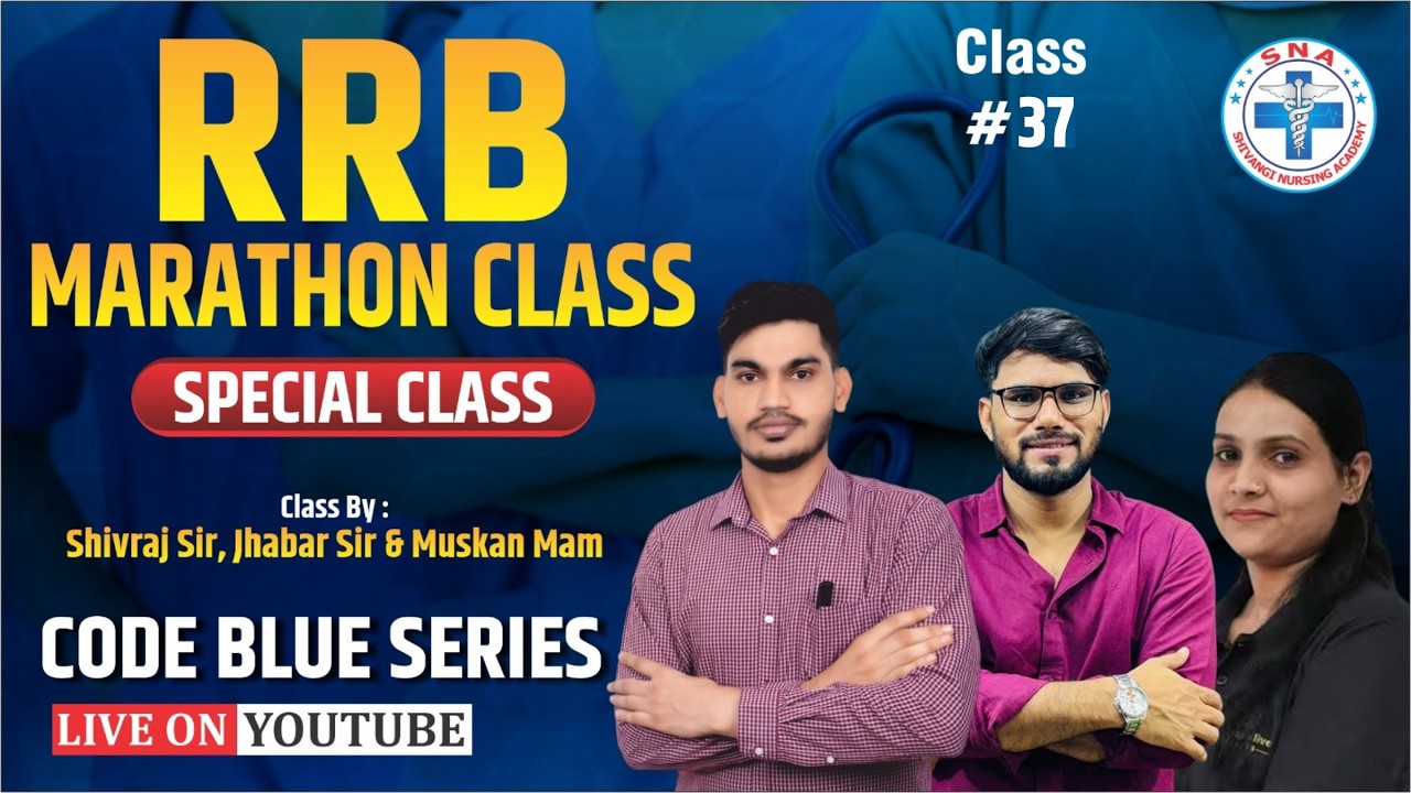 RRB MARATHON CLASS | CODE BLUE SERIES | Class - 37 | Class : Mr. Shivraj Sir, Jhabar Sir, Muskan Mam