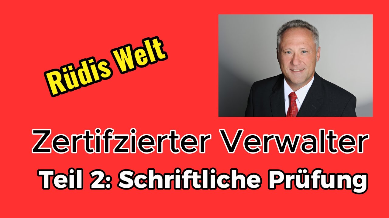 Zertifizierter Verwalter IHK - Schriftliche Prüfung zertifizierter Verwalter IHK