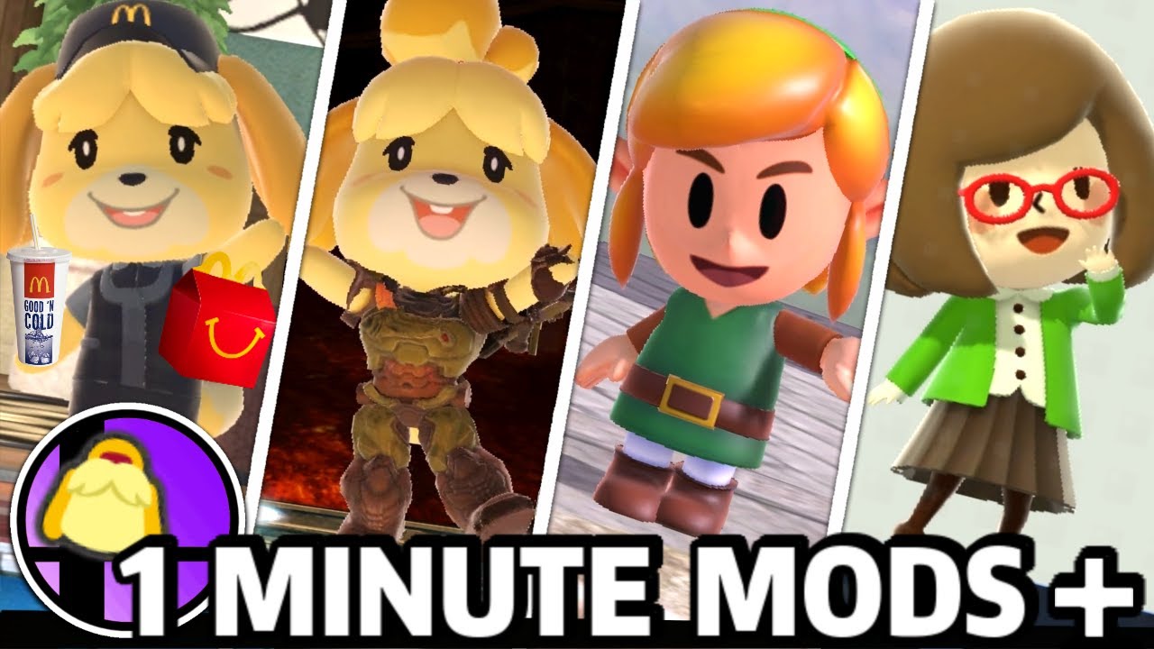 Impressive Isabelle Mods | 1 Minute Mods+ (Super Smash Bros. Ultimate)