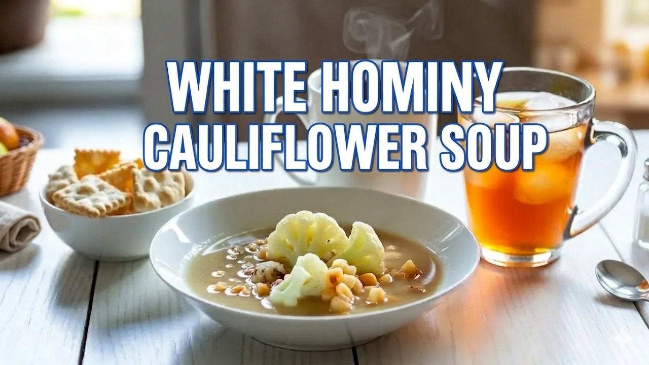 White Hominy Cauliflower Soup – Healthy, Filling and Totally Unexpected