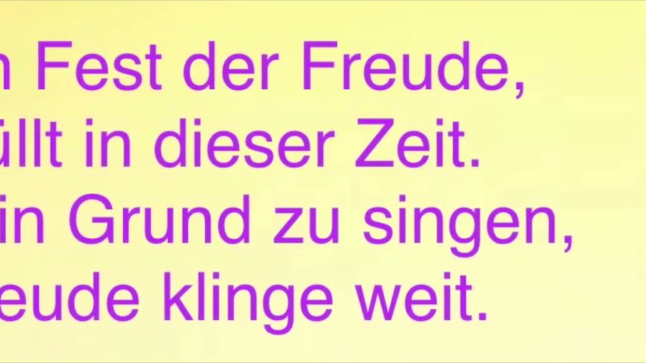 Wir feiern ein Fest der Freude