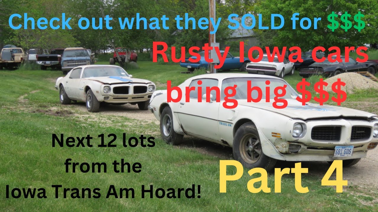 The Iowa Trans Am Horde Auction! How much did the cars sell for? SOLD by VanDerBrink Auctions. Part4