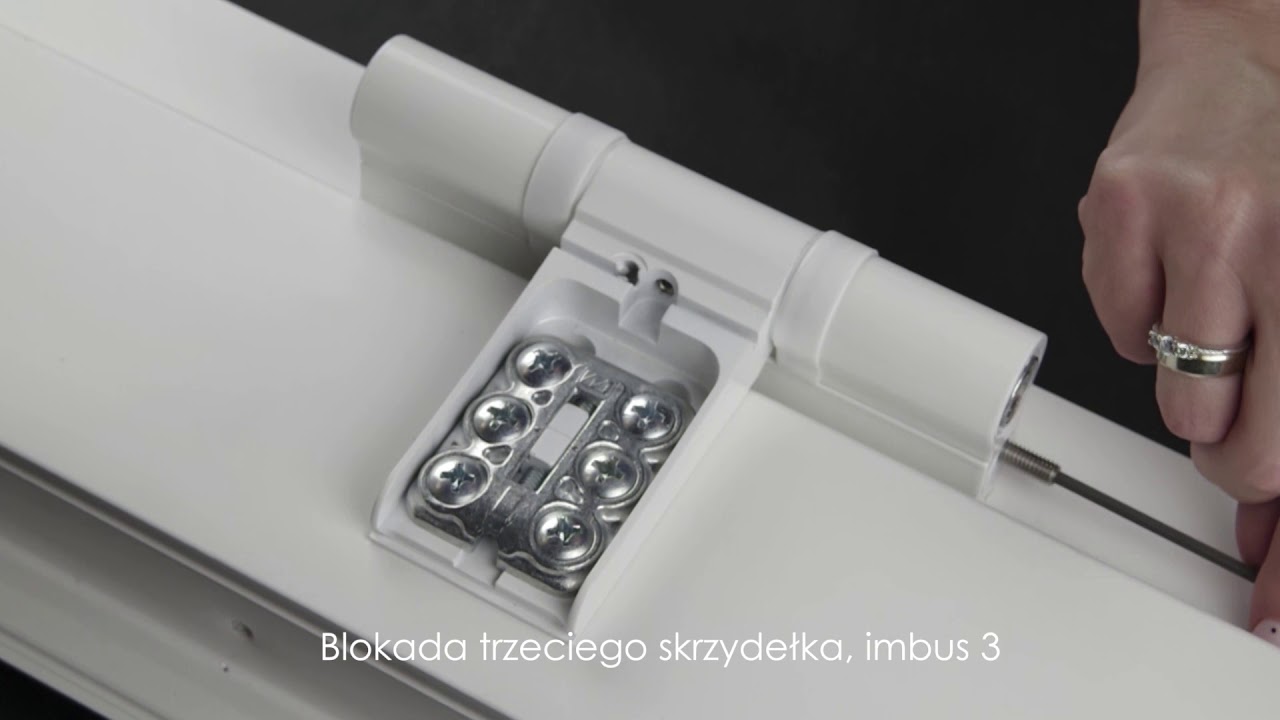 Montaż zawiasu AXL - 3 skrzydełkowy