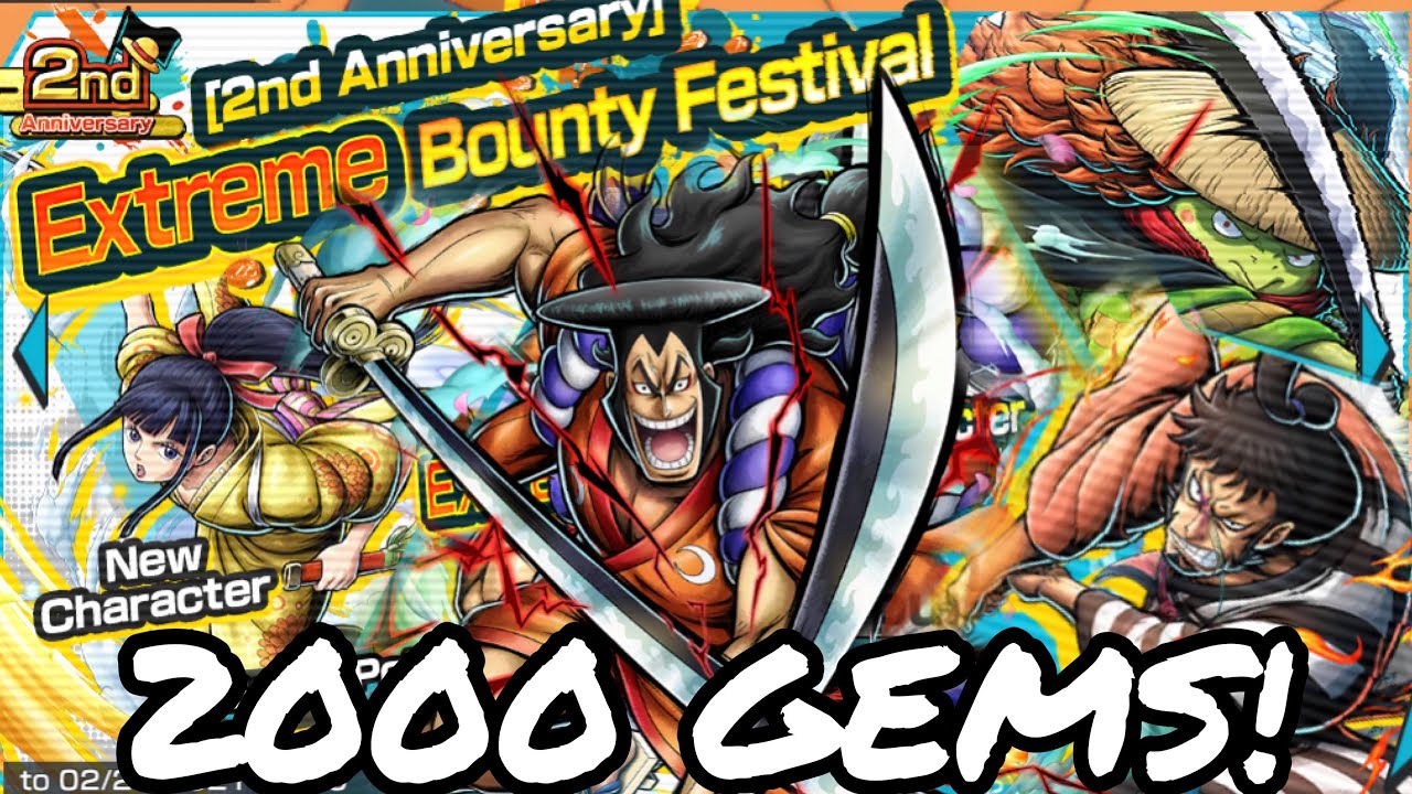 2nd Anni 2000 GEMS EX ODEN SUMMONS | 2nd Anni EXtreme Bounty Festival | One Piece Bounty Rush (OPBR)