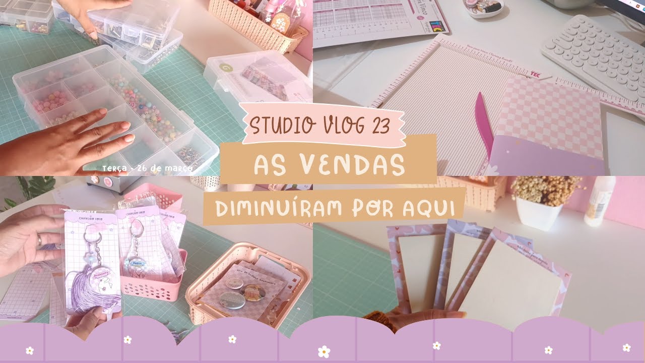 studio vlog #12 🌻✨ Bate papo sobre as vendas, preparativos para feira , comprinhas e organização.