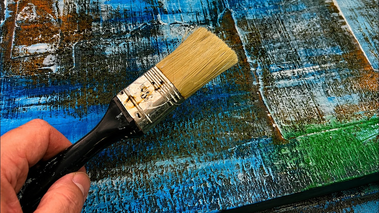 Техники Абстрактной Живописи в Смешанных Материалах 🎨 | Создайте Потрясающую Текстуру с Коллажем