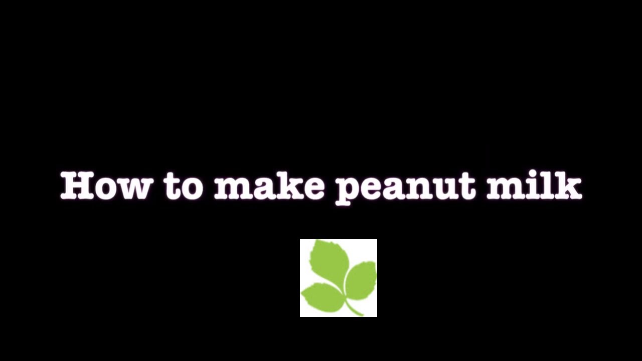 How to make Peanut Milk at home