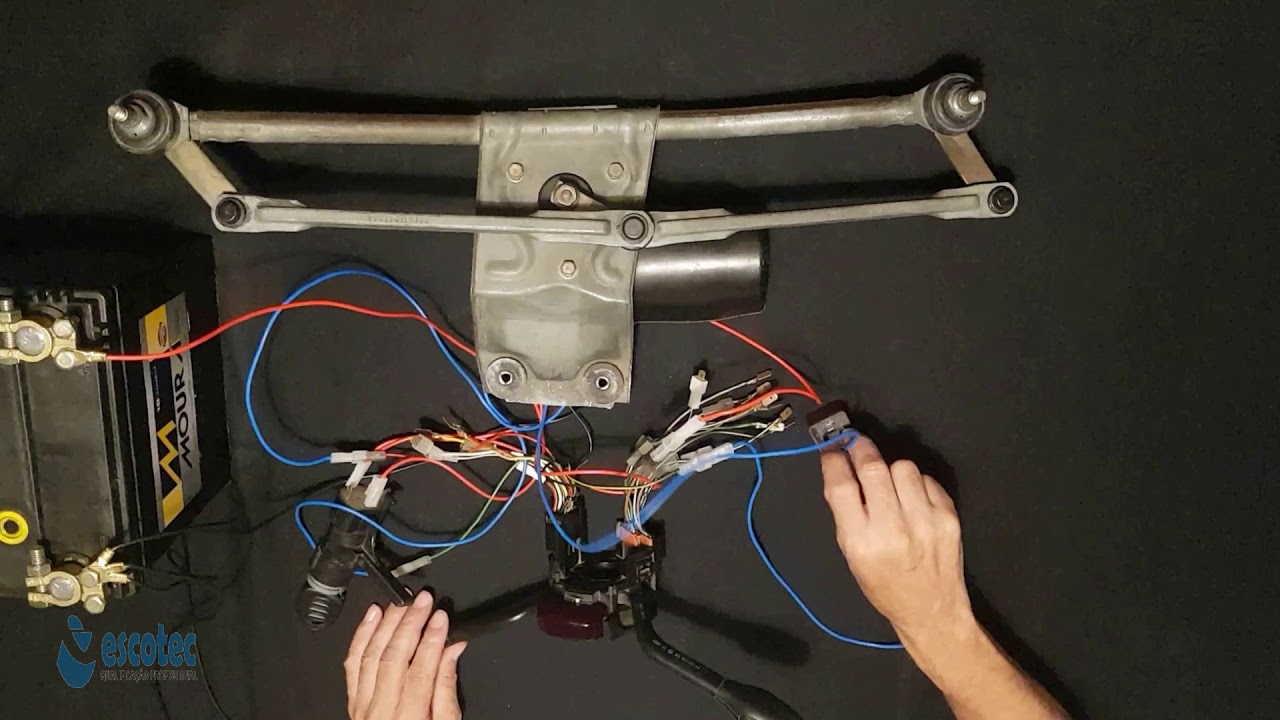 Como ligar o limpador de parabrisa com rele temporizador Volkswagen e injetor do mesmo Escotec