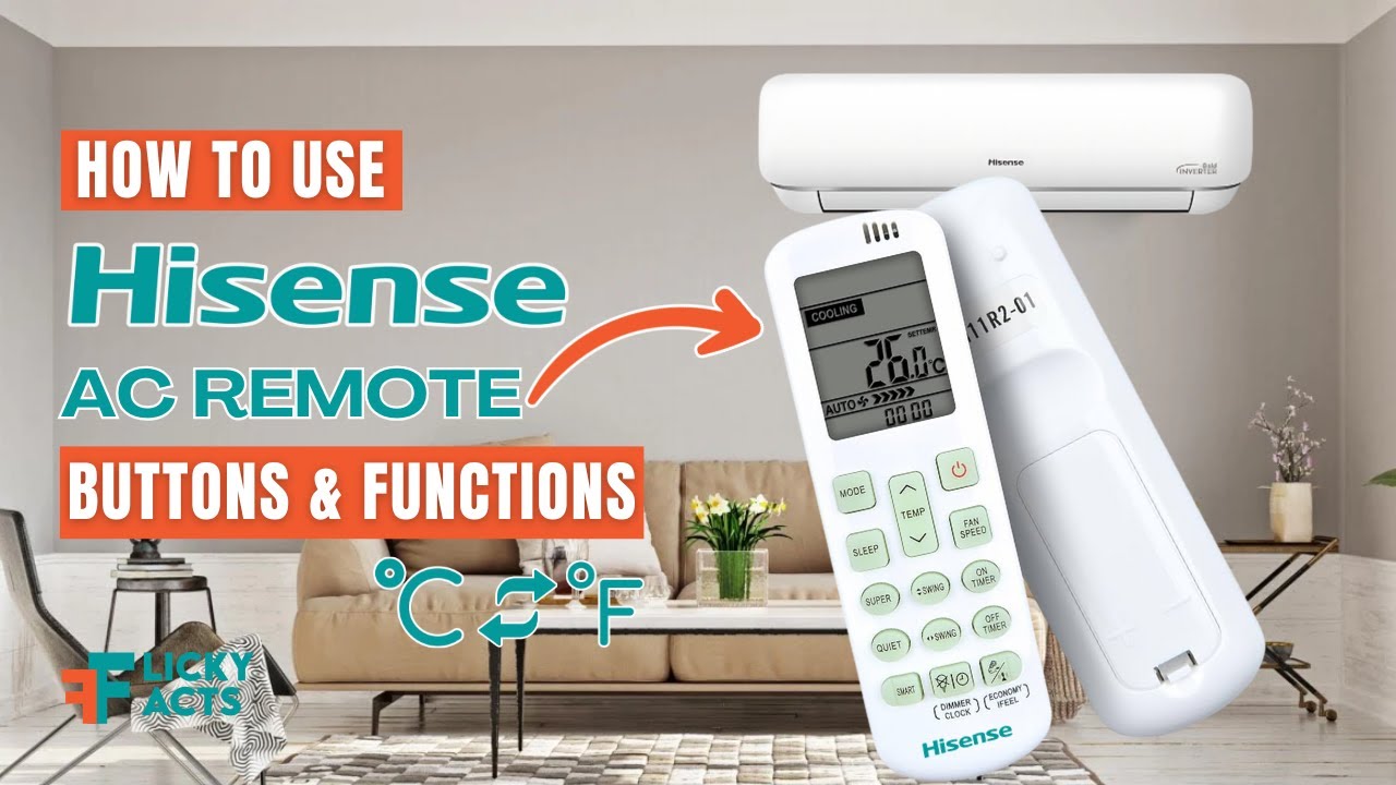 How to Use: Hisense AC Remote Buttons & Functions | Heat Pump Remote Guide | Model No. dg11r2-01