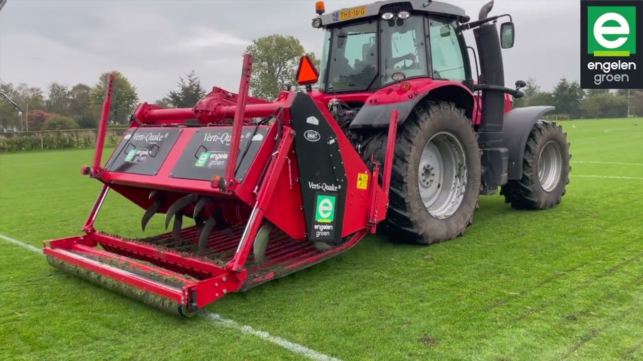 Schudfrezen sportvelden bij Engelen Groen