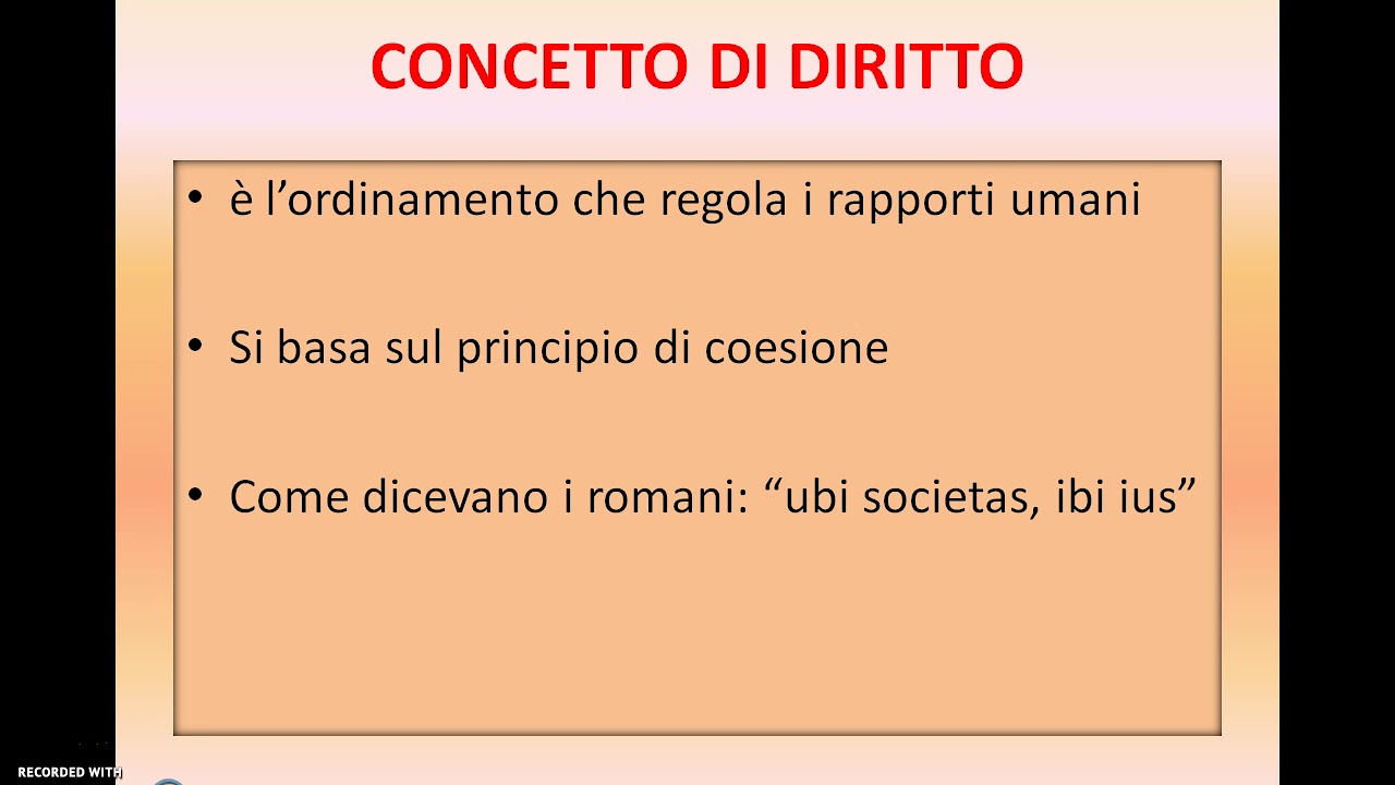 IL DIRITTO E LA NORMA GIURIDICA