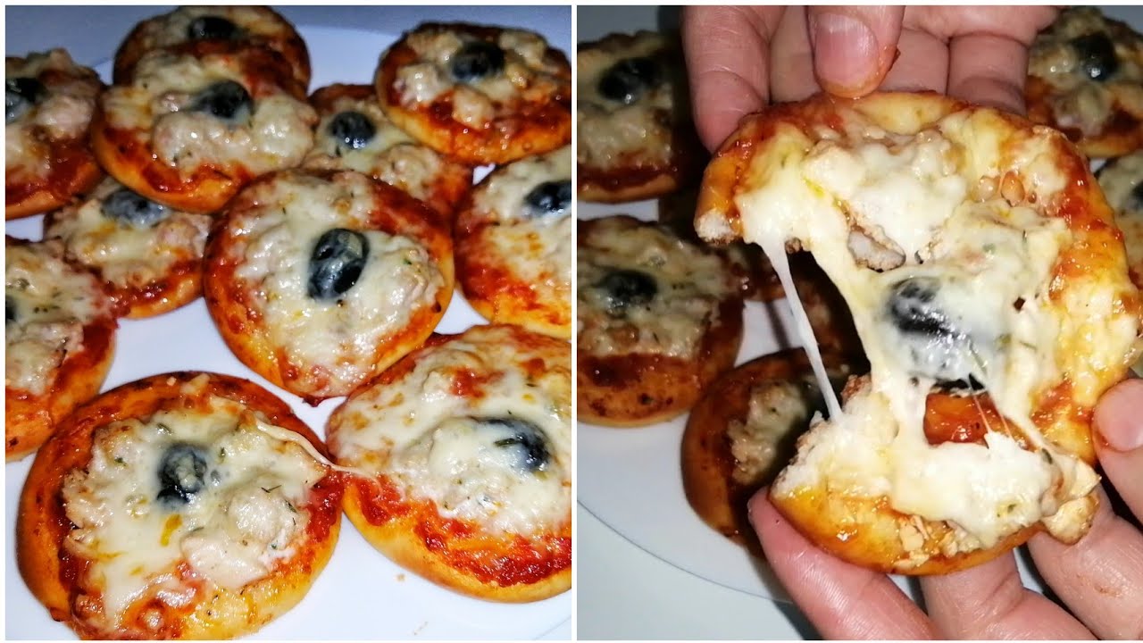 ميني بيتزا بعجينة قطنية تذوب في الفم و كيفية الاحتفاظ بها للمناسبات - mini pizza
