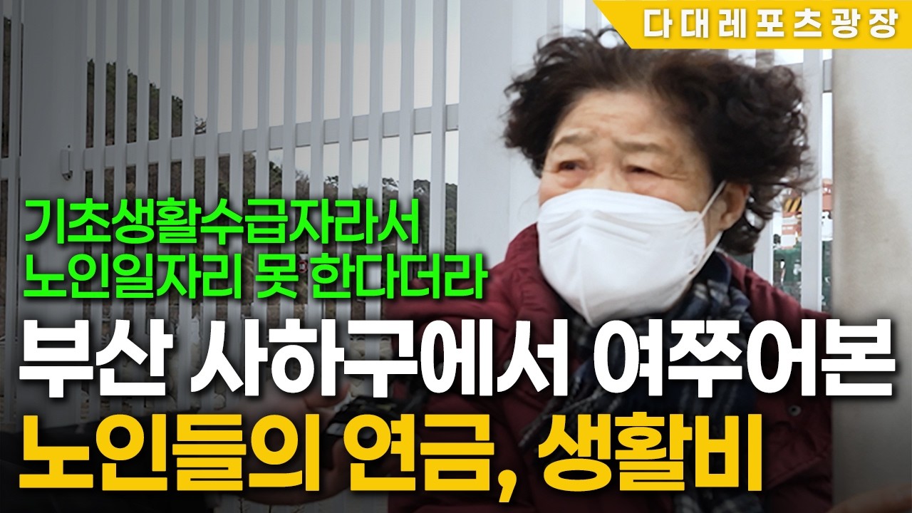 부산 사하구 어르신들의 연금과 생활비 | 老HOW(노하우)