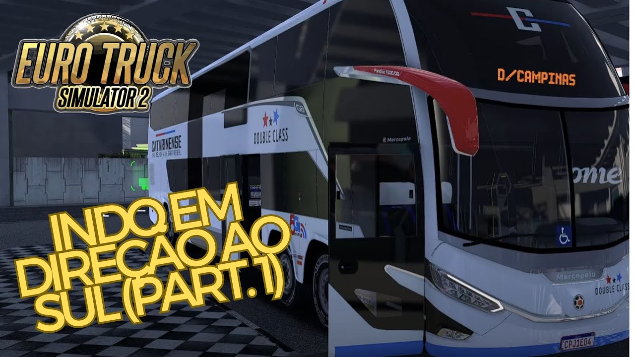 CAMPINAS x FLORIANÓPOLIS de VIAÇÃO CATARINENSE - ETS2 MAPA EAA MOD BUS (PART.1)