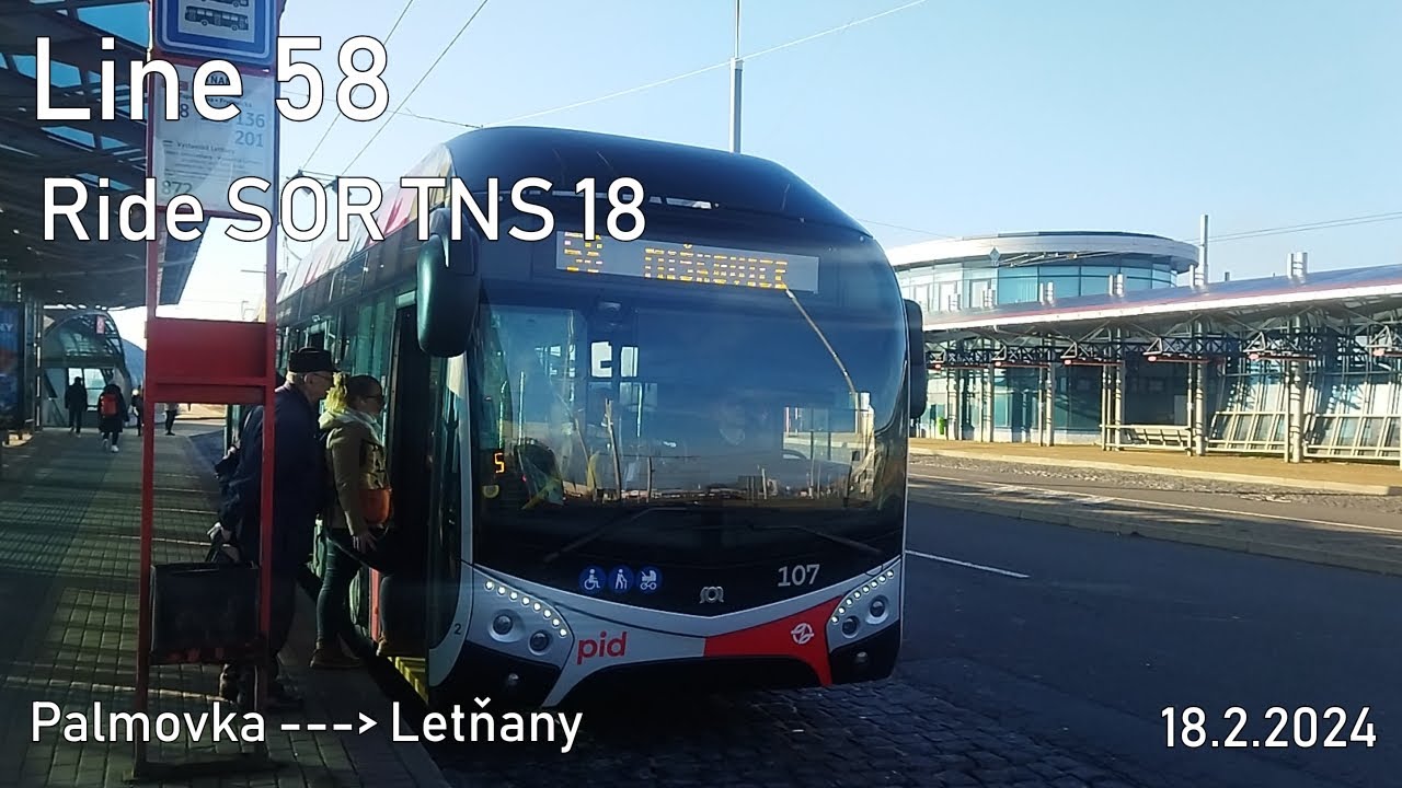 Line 58 Ride SOR TNS 18 to Letňany