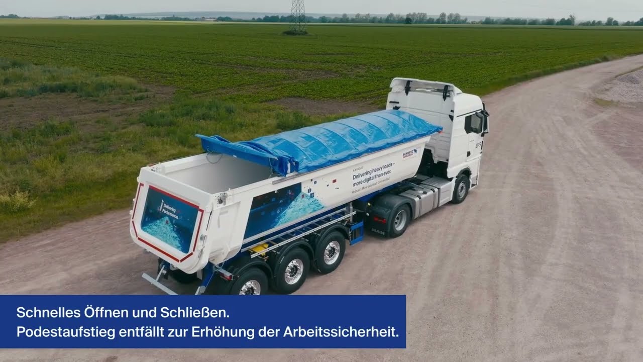 Elektrisches Schiebeverdeck am Sattelkipper S.KI SOLID - Schmitz Cargobull [deutsch]