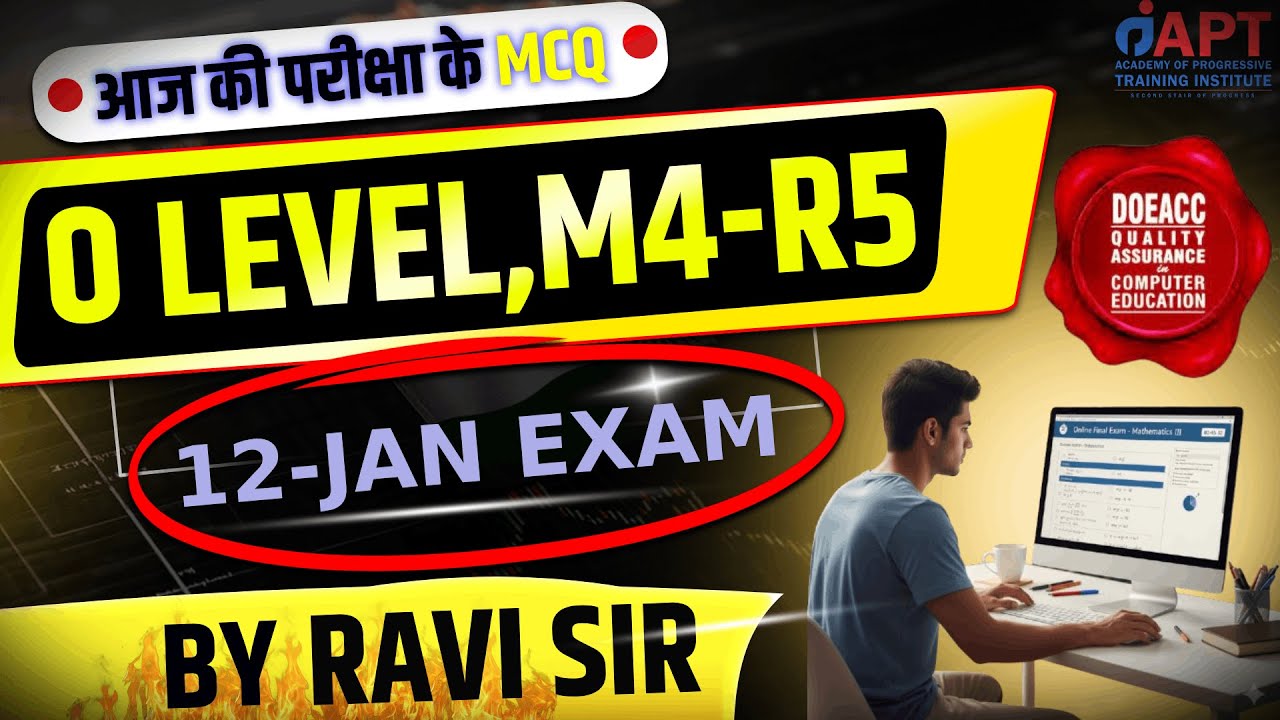 12 January M4-R5 Paper Solution | O Level Today Paper | IoT (Internet of Things) | #APTInstitute