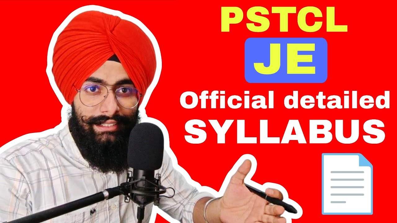 2025 PSTCL JE detailed official syllabus