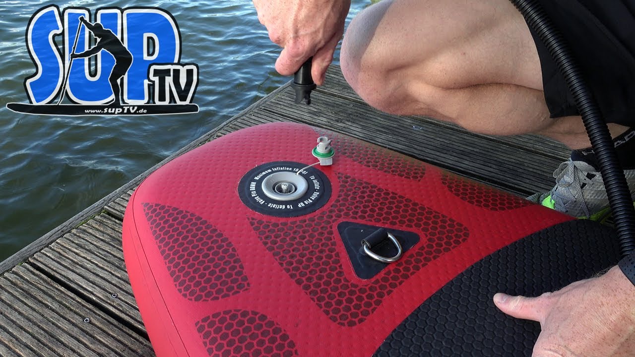Aqua Marina Monster im Test #2: Aufpumpen vom Aqua Marina SUP [deutsch]
