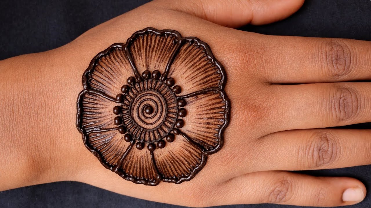 Very easy back hand mehndi Designs// Gol tikka back side mehndi design // arabic mehndi design 