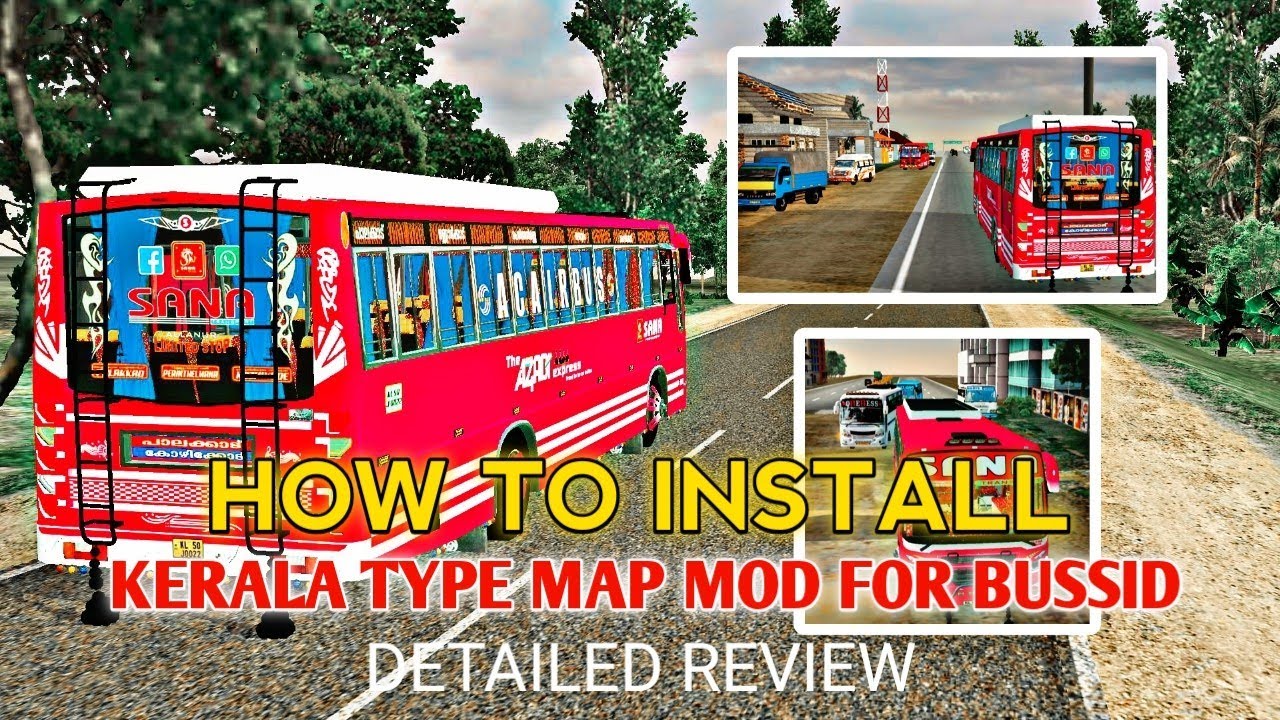 New Kerala Type Map Mod For Bussid | HOW TO INSTALL MAP MOD | Detailed Review | A4 TECH media