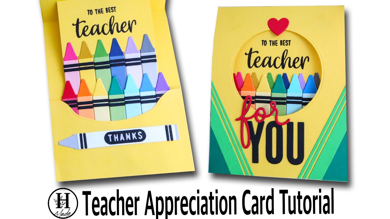 Teacher Appreciation Open & Slide Card | Gift Card Holder