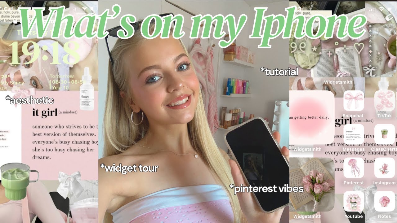 WHAT'S ON MY IPHONE | tutorial | widget tour | pinterest vibes 🌸