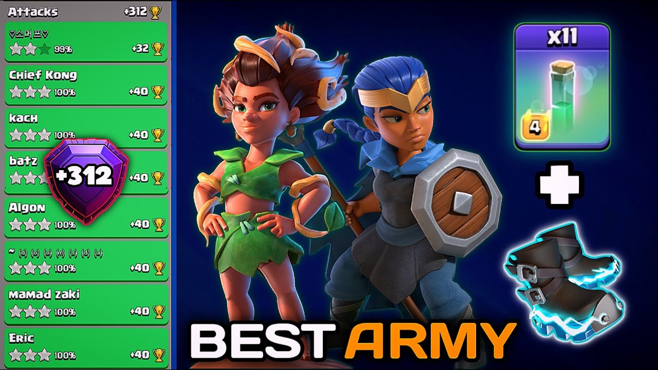 BEST Electro boot , Strong Spam Attack Strategy with Root Raider, Valkyrie Healer [clash of clans]