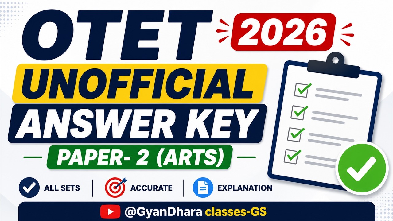 OTET 2026 Paper-2 Arts | Unofficial Answer Key | Check Your Score Now!