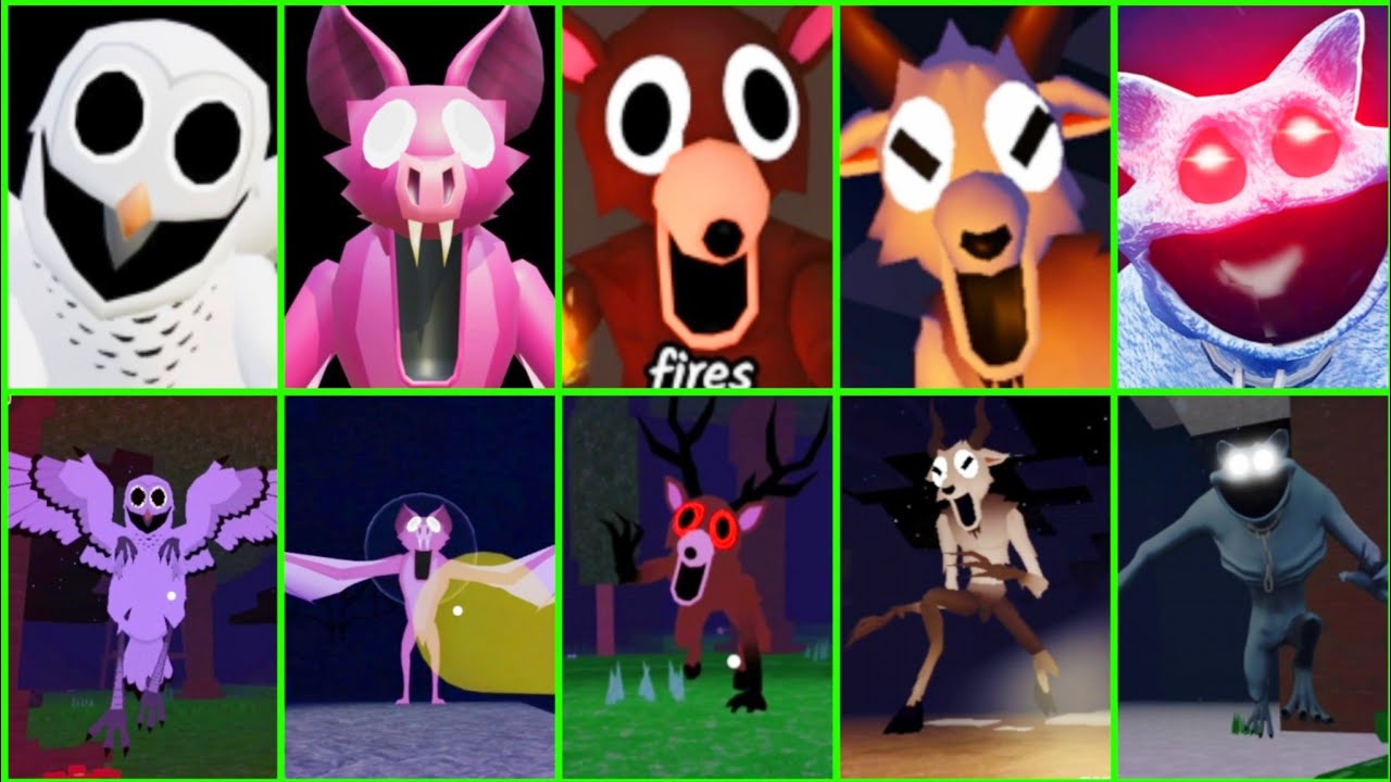 EVERY ANIMAL JUMPSCARE! Owl, Bat, Deer & More | 99 Nights In The Forest