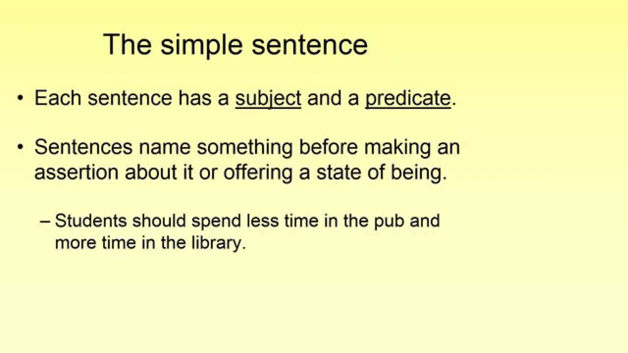 Grammar and Punctuation Lesson 1 - Clauses and Sentences