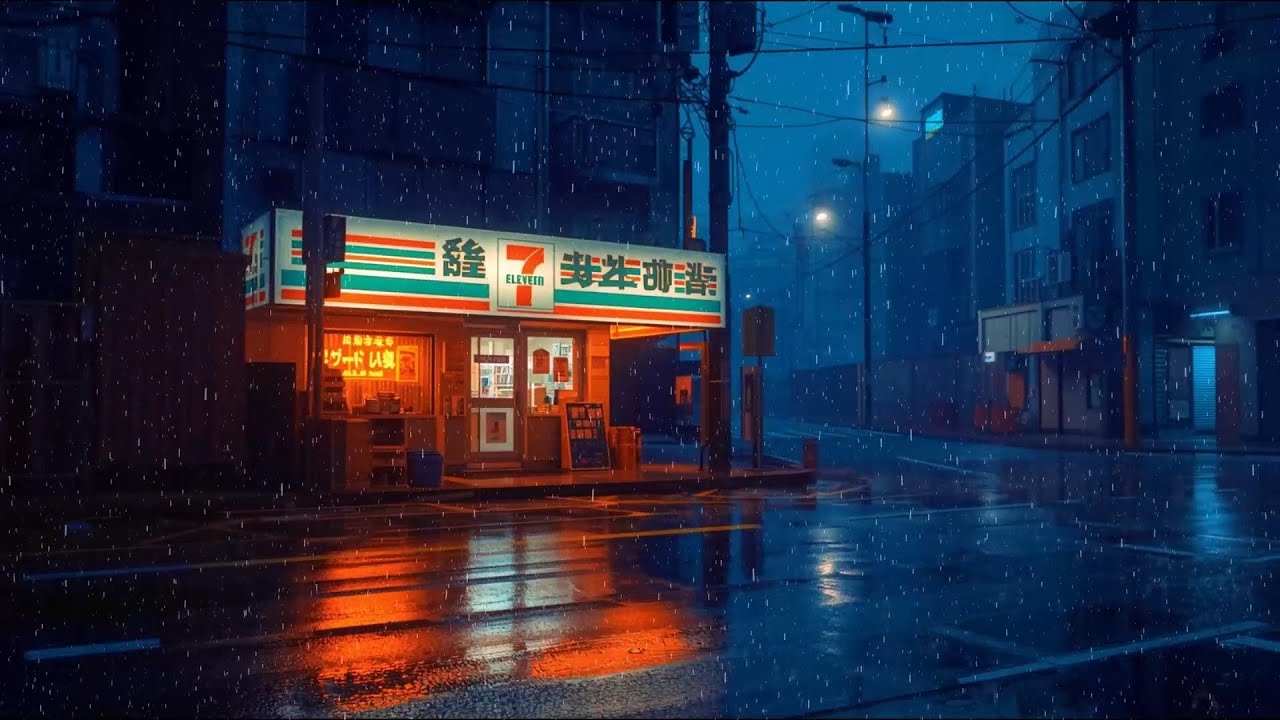 🗼 Tokyo After Midnight ☔︎︎ Rainy Tokyo Streets for Calm Nights 🌙