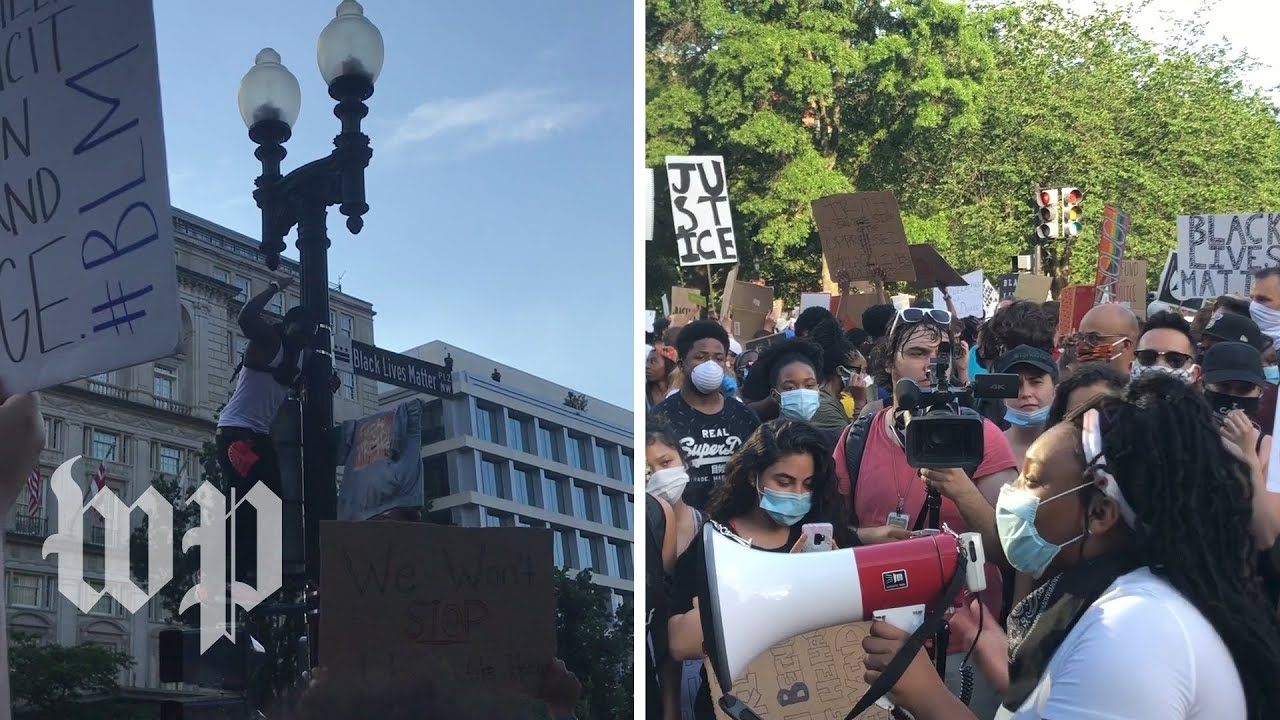 'This isn't fun': Amid peaceful protest over George Floyd's death, woman stresses seriousness