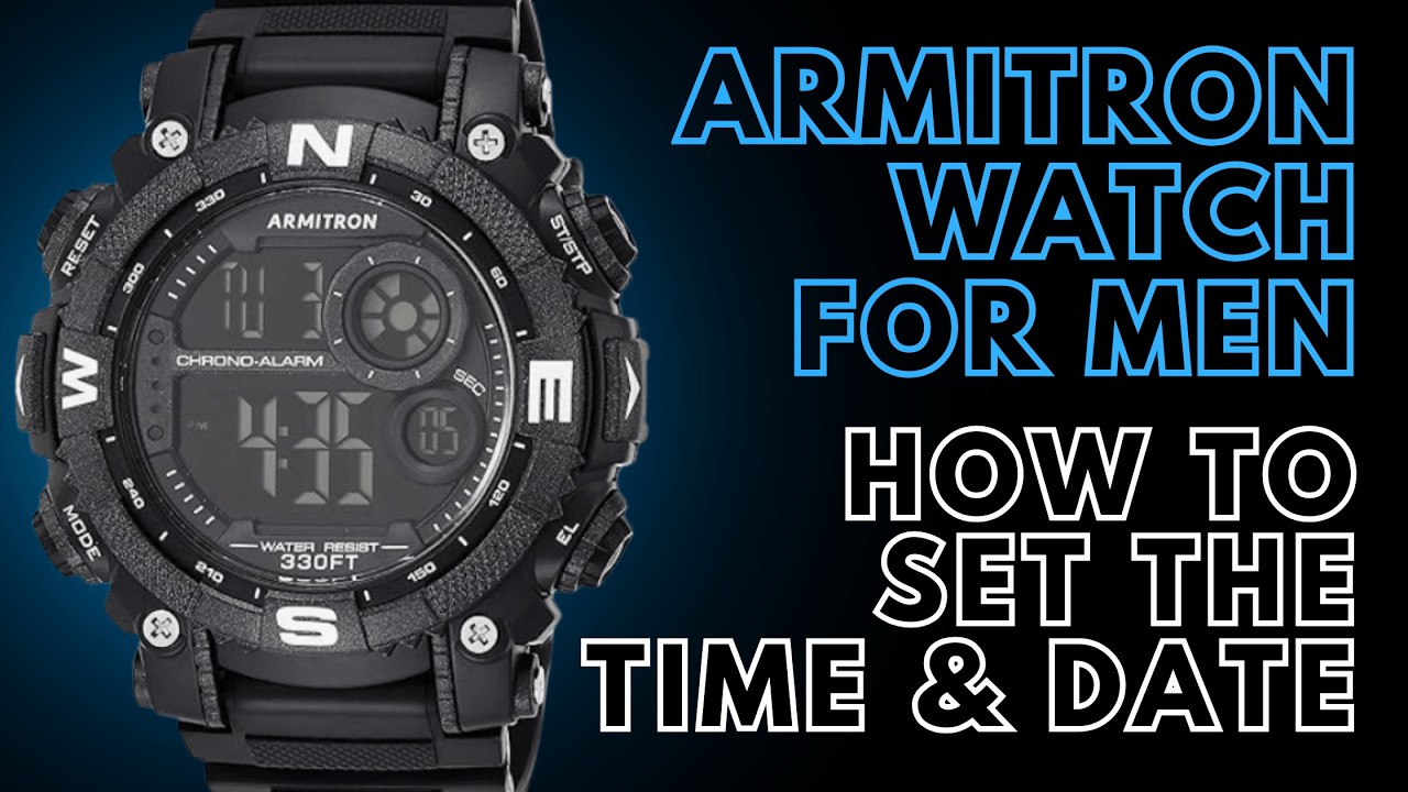 Как установить время и дату на мужских часах Armitron Pro Sport