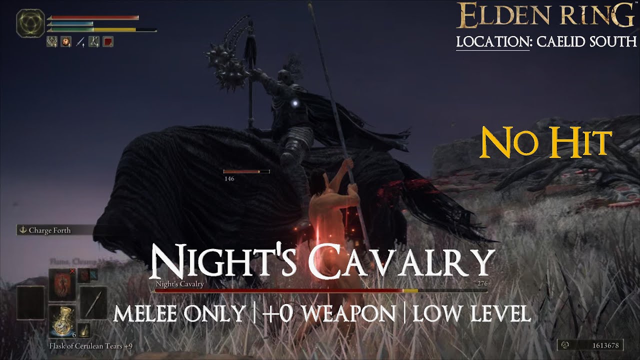 Elden Ring - Night's Cavalry (No hit | Melee only | +0 weapon) [Caelid South]