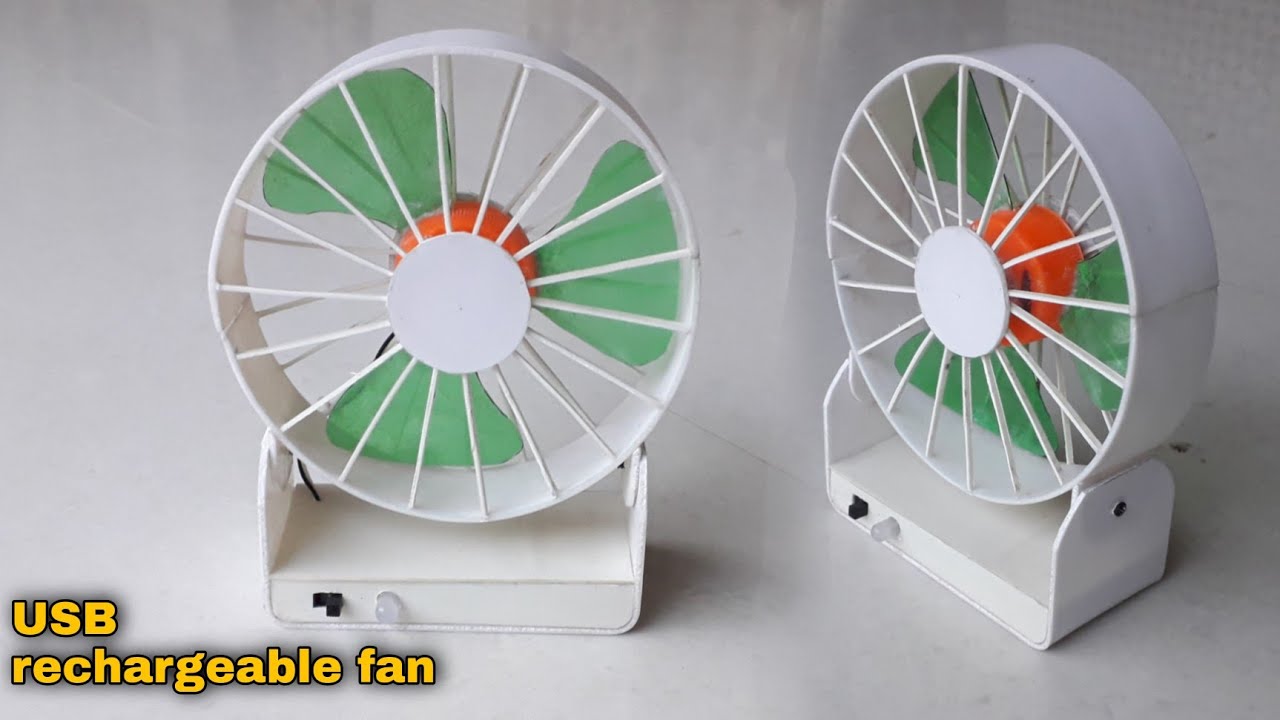 Making an mini USB Fan with PVC pipe || portable rechargeable fan||